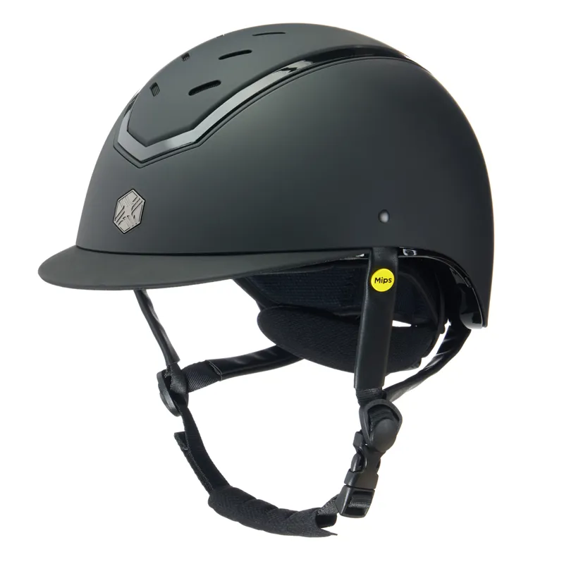 EQX by Charles Owen Kylo Riding Hat with MIPS - Black Matte/Black Gloss